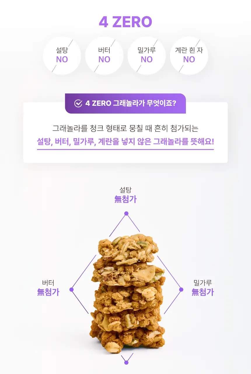 [저당/고단백] 레디블룸 프로틴 그래놀라 핸디팩 30g 5종 택1 상세페이지 11